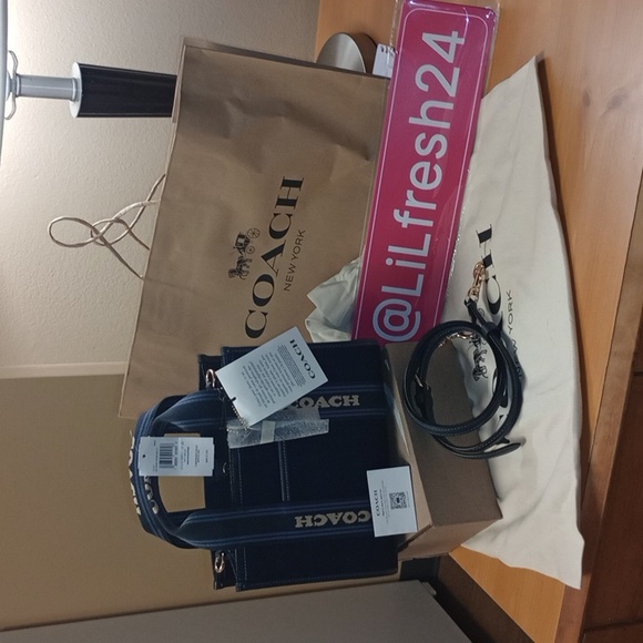 Coach Denim Smith Tote 24 - Picture 3 of 15